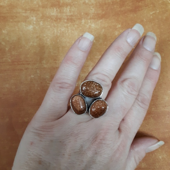 New Sunstone Sunsitara 925 Silver Ring. - Picture 7 of 8